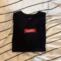 X-girl ボックスロゴ 半袖Tシャツ ブラック サイズ2