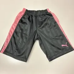 PUMA ジャージ ハーフパンツ ブラック ピンク S