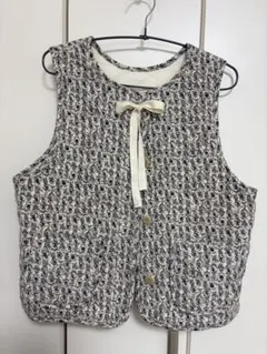 花柄リボン付きベスト