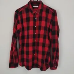 BROWNY STANDARD 長袖シャツ Lサイズ レッド/ブラックチェック
