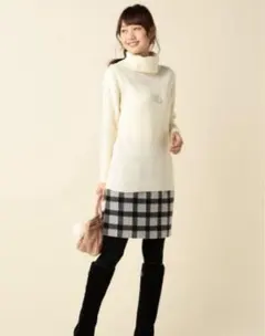 anysis エニィスィス　シャギーチェックスカート