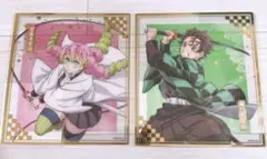 ☆鬼滅の刃 アニプレックス オンラインくじ 竈門炭治郎 甘露寺蜜璃 クリア色紙☆