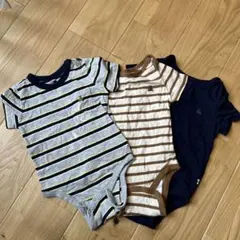 GAP ストライプロンパース 3枚セット