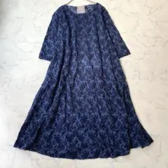 BEARDSLEYビアズリー デニム刺繍テントワンピース　定価¥33000