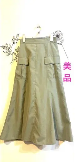 1回着♪美品❤️techichi terrasse ❤️ピーチスキン風ポケ付スカート