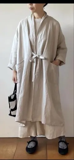 ◾️今日まで出品◾️evameva リネンローブ★のサムネイル