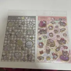 キャンディシール　ストーン付き　ドーナツデザイン　くすみカラー　サンリオ