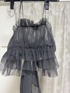 SNIDEL チュールキャミソール　リボンビスチェ