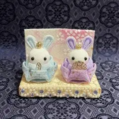 つまみ細工 うさぎのお雛様 ひな祭り 雛飾り　49