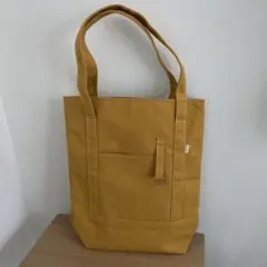 マスタード シンプル トートバッグ