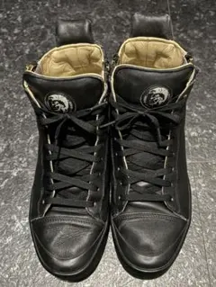 N*I様 「値引き可能」DIESEL レザー サイドジップ ハイカット スニーカ