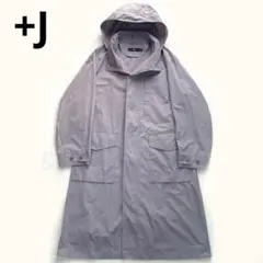 ユニクロ +J オーバーサイズ フーデッド ロングコート L グレー 2way