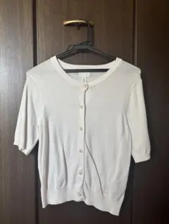 H&M ホワイト カーディガン S 半袖