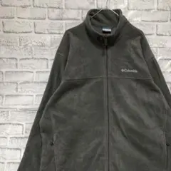 コロンビア　フリースジャケットグレー XL ロゴ刺繍アウトドア903