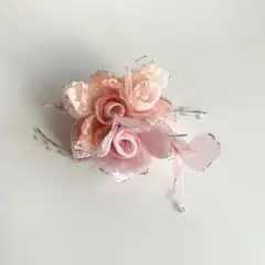 ピンク 花　コサージュ　卒業式、入学式　発表会