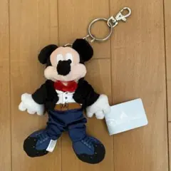 【美品】ディズニー　ミッキーマウス ぬいぐるみ キーチェーン　タグ付き