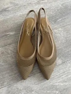 【超美品】LE TALON メッシュ スリングバック サンダル ベージュのサムネイル
