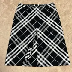 【美品✨️】BURBERRY LONDON ノバチェック 白黒 スカート 40