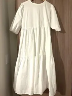白　シャツワンピース　L ゆったり