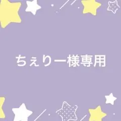 ちぇりー様専用ページ