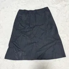 COMME CA ISM スカート S 黒系 ストライプ きれいめ