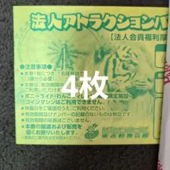 東武動物公園 法人アトラクションパス引換券4枚☆プールもはいれますのサムネイル