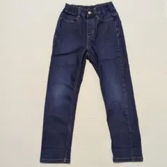 キッズ デニム 130 GU ストレートデニム ストレッチ