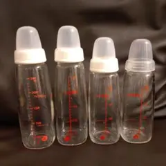 激安【ピジョン】哺乳瓶　ガラス製　200-240ml　4本セット