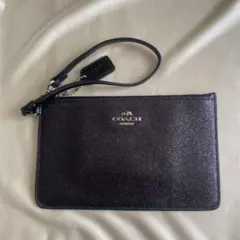 COACH ブラック グリッターポーチ 財布 カードケース
