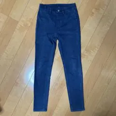 ユニクロ　レギンスパンツ　スキニーパンツ　ダークブルー　ヒートテック　S