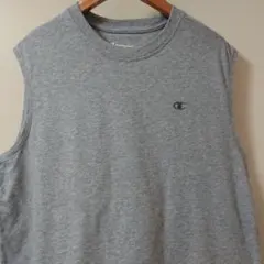 ☆US古着Champion/ノースリーブTシャツ/レススリーブ/L