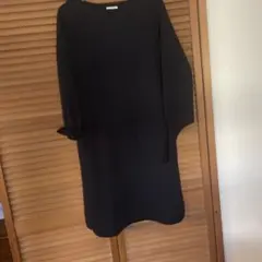 GLACIER 黒 長袖ワンピース M