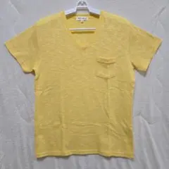 美品！THE SHOP TK M イエロー Vネック Tシャツのサムネイル