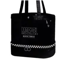プールバッグ MARVEL 二層式 クリアバッグ マーベル ビーチバッグブラックのサムネイル