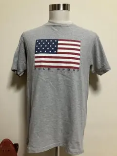 POLO SPORT アメリカ製 星条旗 プリントTシャツ