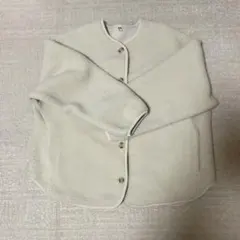 本日終了 UNIQLO ボアフリースカーディガン　XXL アイボリー