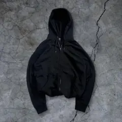 廃盤 UNIQLOユニクロ フルジップパーカー ブラック 短丈 y2k old