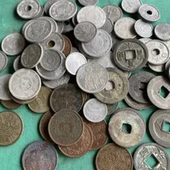 い25 古銭の山　寛永通宝　1銭銅貨　他のサムネイル