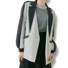 A + TOKYO MA-1ディテールジャケット　テーラード　ネイビー×グレー