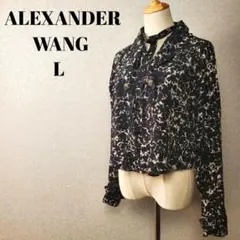 ALEXANDER WANG 総柄 クロップドブラウス リボン モード Y2Kのサムネイル
