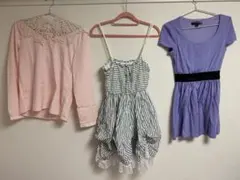 ミニワンピースなどの3着セット