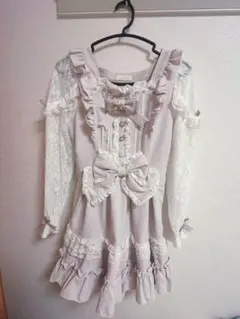 LIZLISA ティアラリボンティアードワンピース ピンク