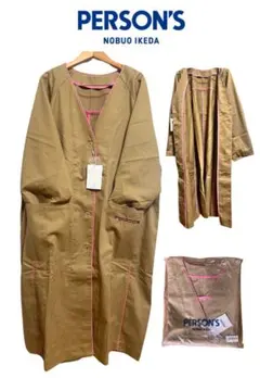 【新品】 PERSON'S パーソンズ コットンノーカラー・春コート