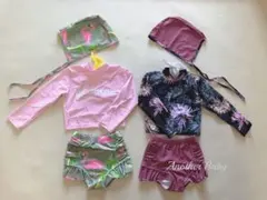 新品 スイムウェア3点セット セパレート水着  女の子 夏 長袖