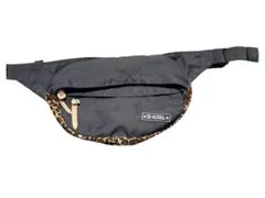 コメント者様専用X-GIRL ウエストポーチ ブラック　ヒョウ柄　ボディバッグ