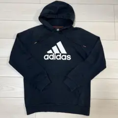 adidas essentials 黒 パーカー