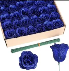 30本黒青バラブーケ プレゼント お祝い 枯れない花 永生薔薇 特別な人