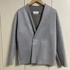 【STUDIOUS】ネオプレーンスエードノーカラージャケット/カーディガン