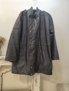 schottファラオコートブラックレザージャケット ニットカラー付USA製40