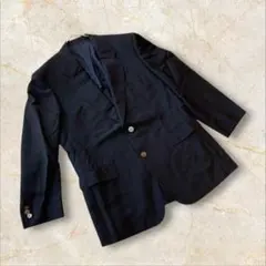 ランバン　テーラードジャケット　ブラック　フォーマル　毛モヘア　厚手　フリー